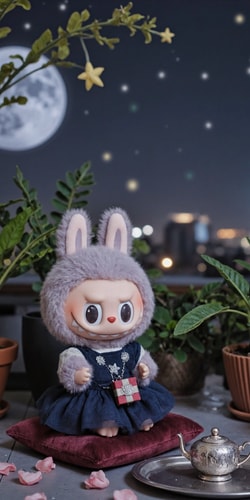 Labubu的月光礼物开箱