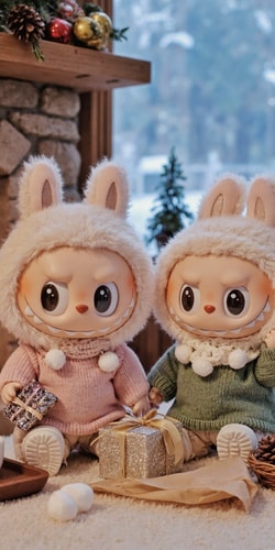 Labubu温馨炉火旁惊喜