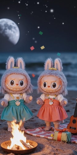 Labubu月光沙滩狂欢