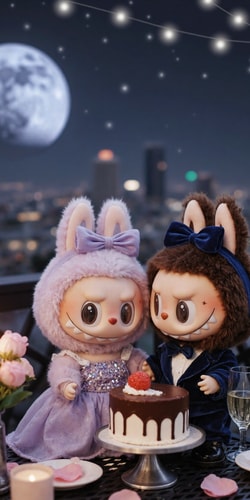 Labubu浪漫蛋糕约会