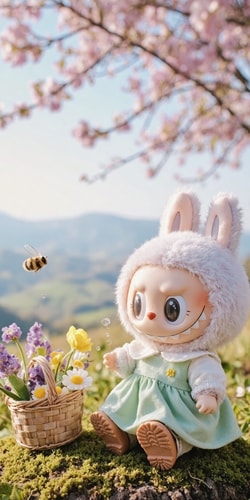 Labubu-Twilight-Garden-Romance,Labubu-Easter-Wallpaper.png