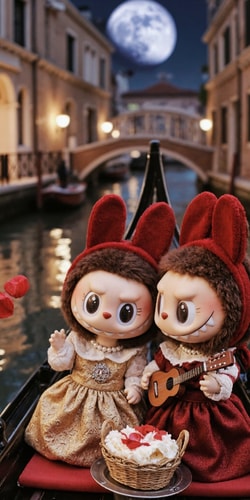 Labubu-Venetian-Gondola-Serenade,Labubu-Valentine's-Day-Wallpaper.png