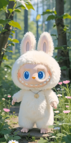 Labubu-White-Fluffy-Forest,Labubu-Live-Wallpaper.heic