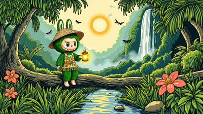 Labubu在迷雾丛林树冠